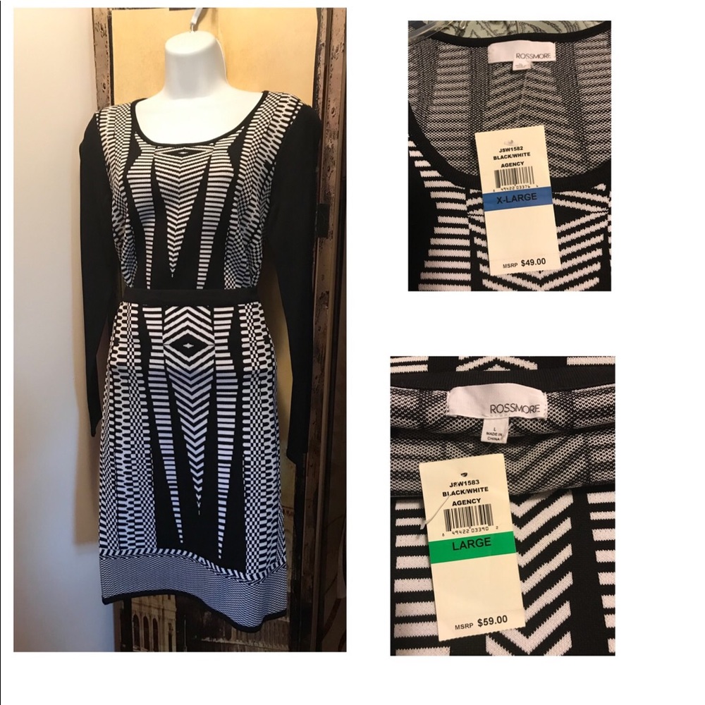 Two piece sweater and skirt set.